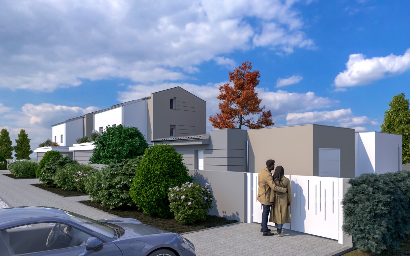 Porzione di villa bifamiliare con giardino in vendita a San Pietro in Casale