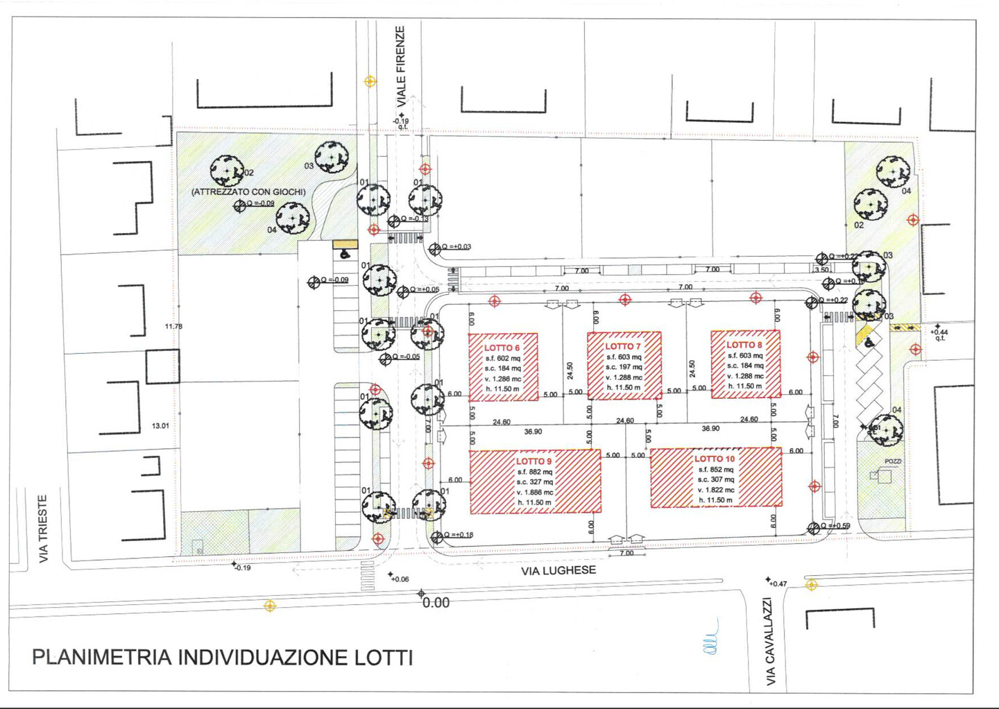 5 lotti di terreno edificabili in vendita a Castel Bolognese