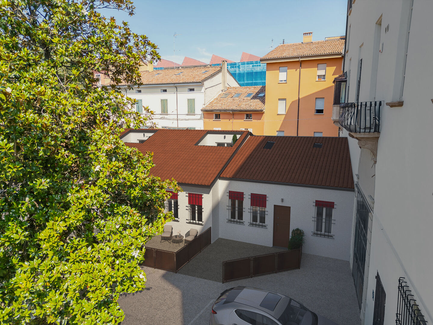 Nuova villetta a schiera con posto auto in vendita in centro a Bologna