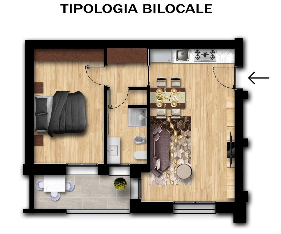 Bilocale a reddito di nuova costruzione in vendita a San Giovanni in Persiceto