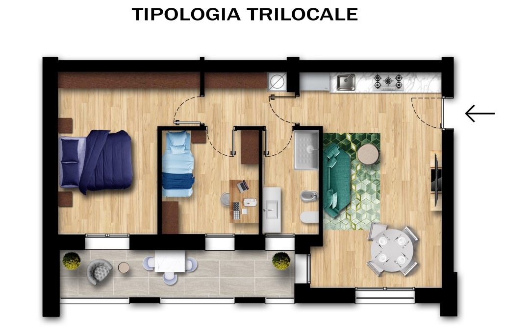 Trilocale di nuova costruzione in vendita a San Giovanni in Persiceto