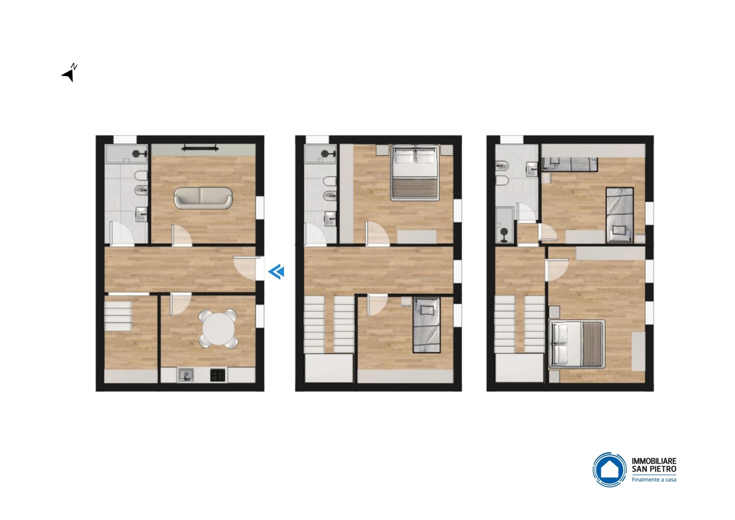 Porzione di casa indipendente al grezzo in vendita a Palata Pepoli