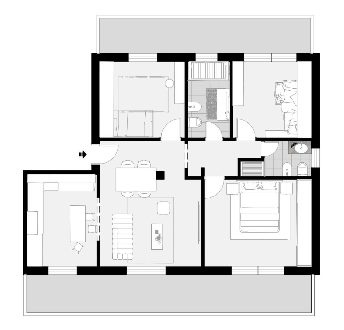 Appartamento con 3 camere a San Venanzio di Galliera